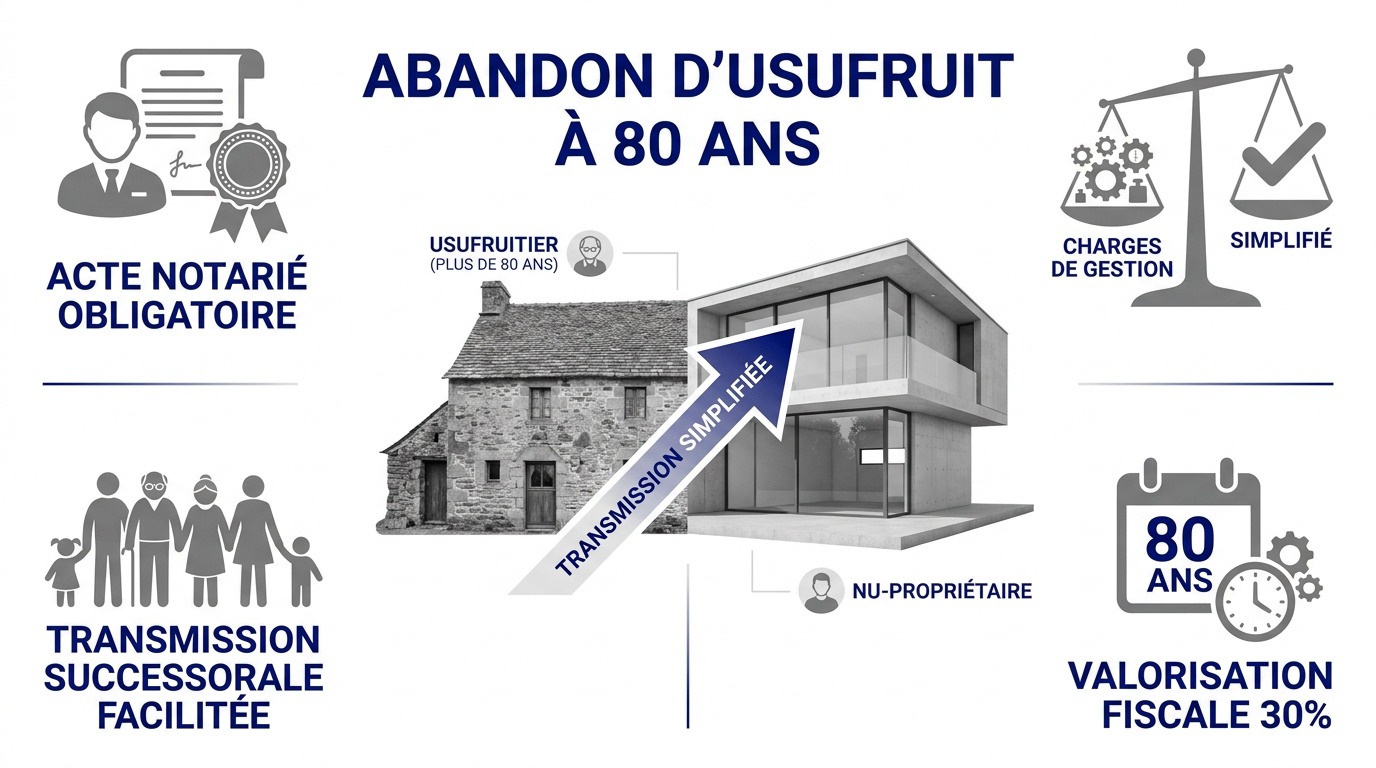 Simplification patrimoniale par l'abandon d'usufruit à 80 ans