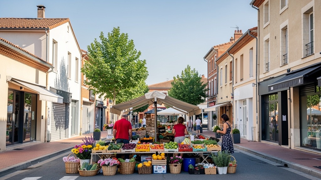 Marché de quartier et commerces de proximité à Lalande Toulouse