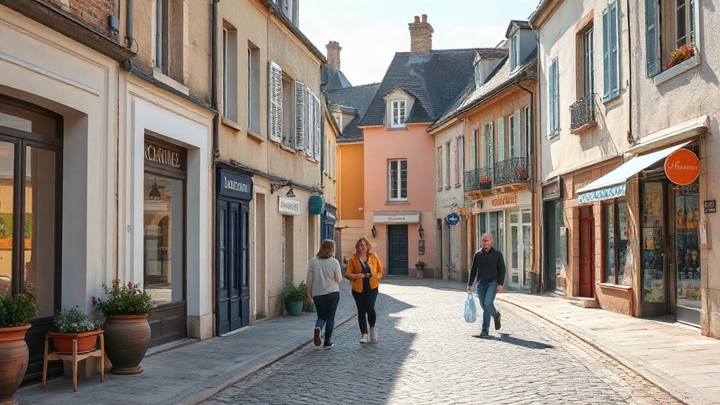 Promenade dans une rue pavée du centre historique de Vannes