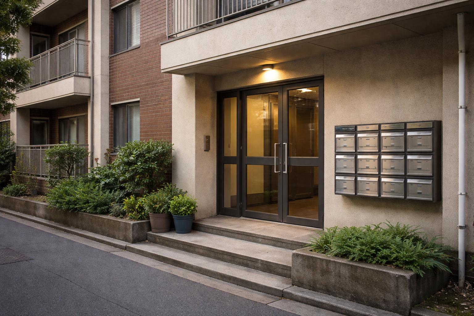 Facade d'un immeuble résidentiel en copropriété