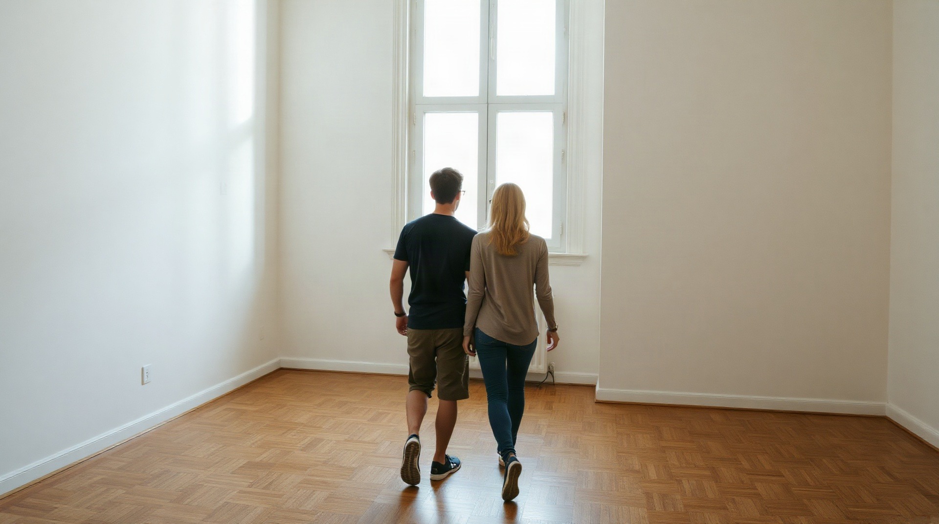 Famille visitant un appartement proposé en logement social
